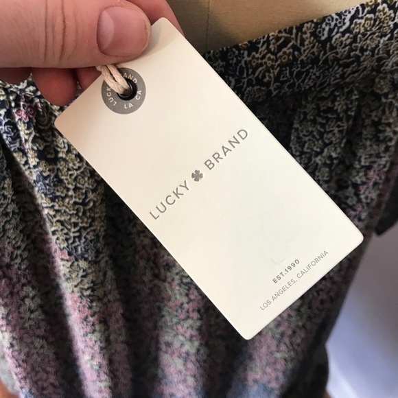 Lucky Brand Ruffle Hem Baby Doll Dress- Small- NWT - Picture 9 of 9